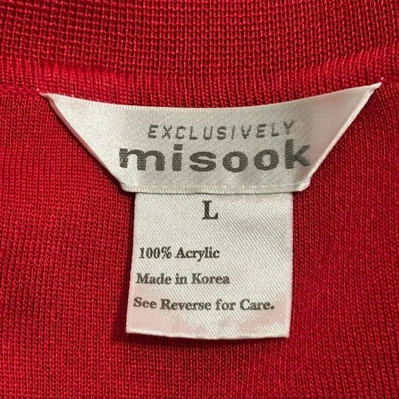 GORGEOUS EXCLUSIVELY MISOOK SOLID RED KNIT BLAZER IN EXCELLENT CONDITION - Picture 5 of 7